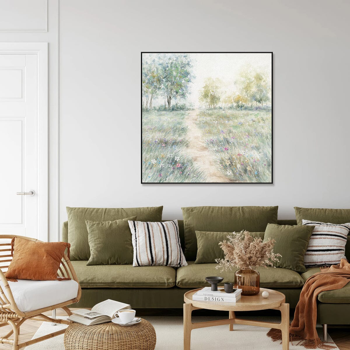 Path Abstract Colorful Artwepaint – Pastoral Path Abstract Expression Landscape Painting – Yartly