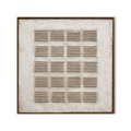 Structured Calm – Beige Geometric Textured Painting #93059